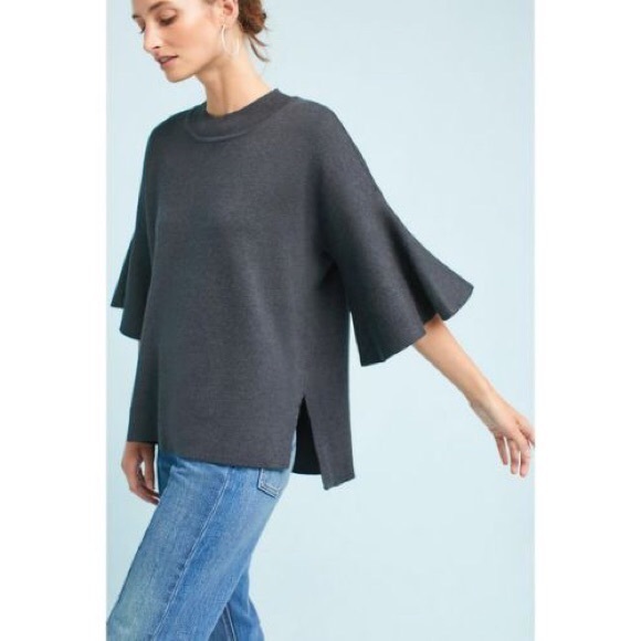 Anthropologie Tops - Anthro | Sunday in Brooklyn gray bell sleeve top